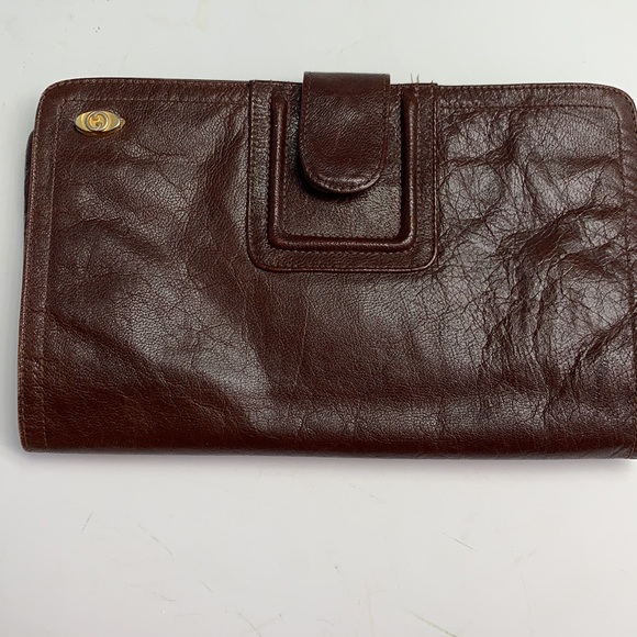 Gucci Brown Large Leather Wristlet /Clutch Bag Excellent Condition Rare … - Picture 2 of 14